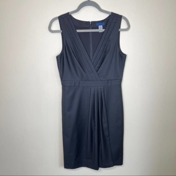 J. Crew Gray Wool Pleated Sleeveless Sheath Dress 6 - Picture 1 of 7